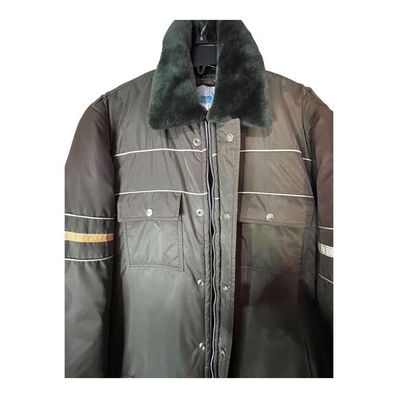 Vintage 90s Sears Reflective Quilted Snowsuit Coveralls 44 Tall Work Leisure - Picture 4 of 10